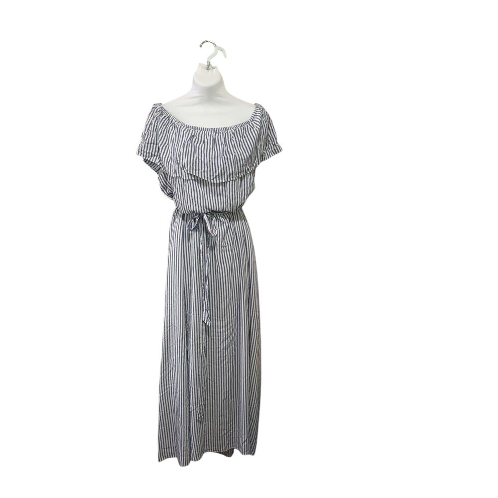Mauricas Striped off the shoulder maxi size xl #1253 - Picture 2 of 5